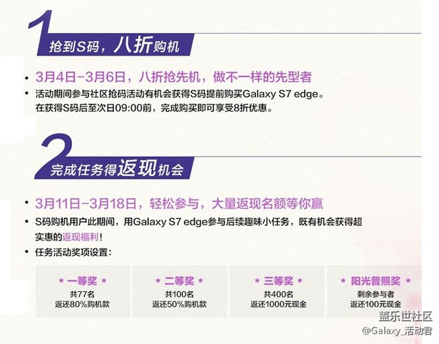 蓋樂(lè)世論壇首發(fā) 搶三星S碼贏八折購(gòu)機(jī)獎(jiǎng)（待審核） 